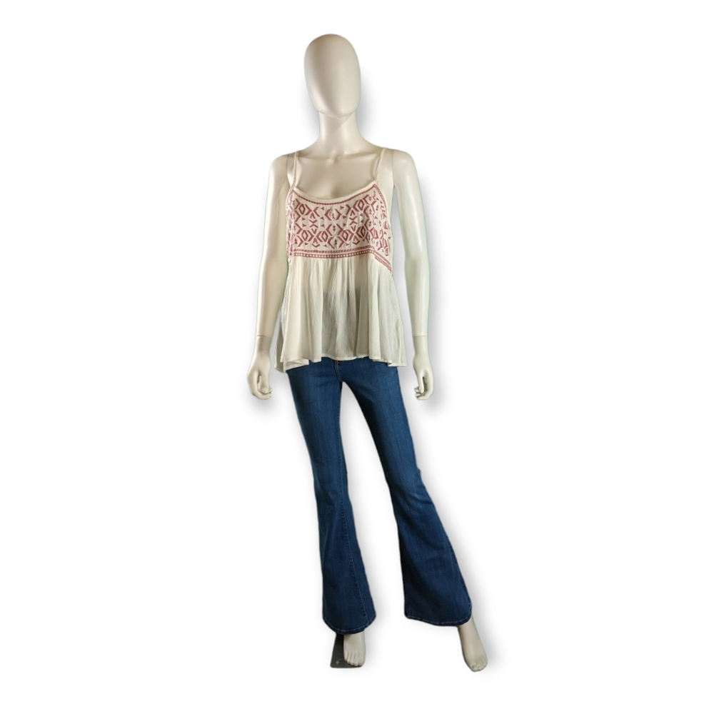 Sim & Sam Spaghetti Strap Top White XL